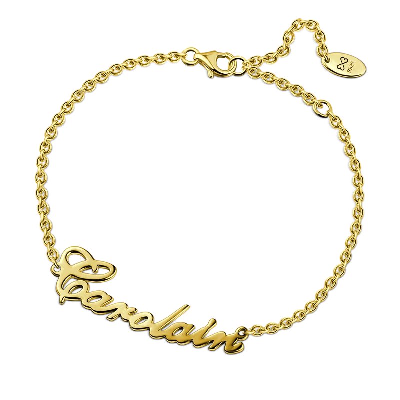 Carrie Style Gold Plated Name Bracelet