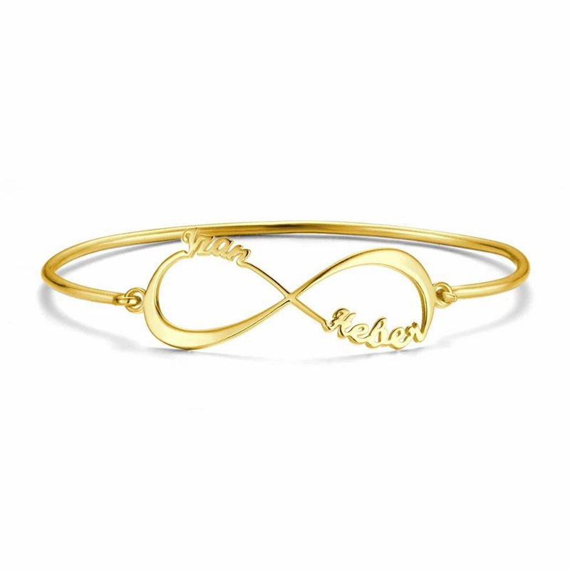 Infinity Name Cuff Bangle