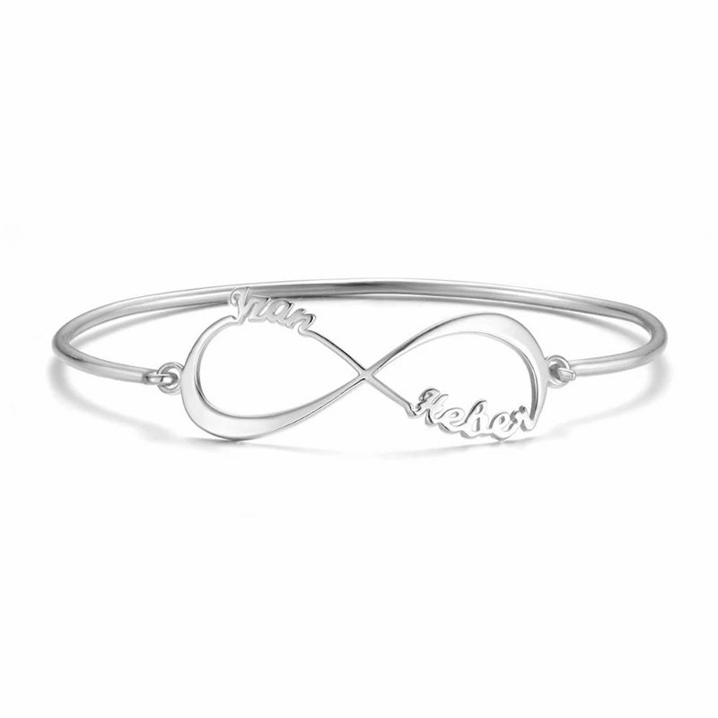 Infinity Name Cuff Bangle