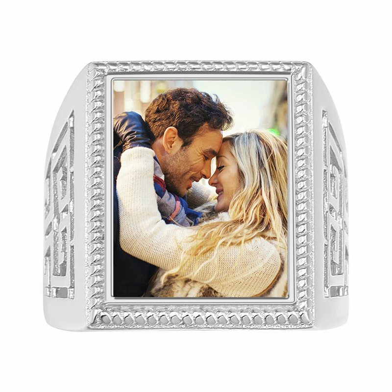 Custom Mother's Gifts Photo Ring Square