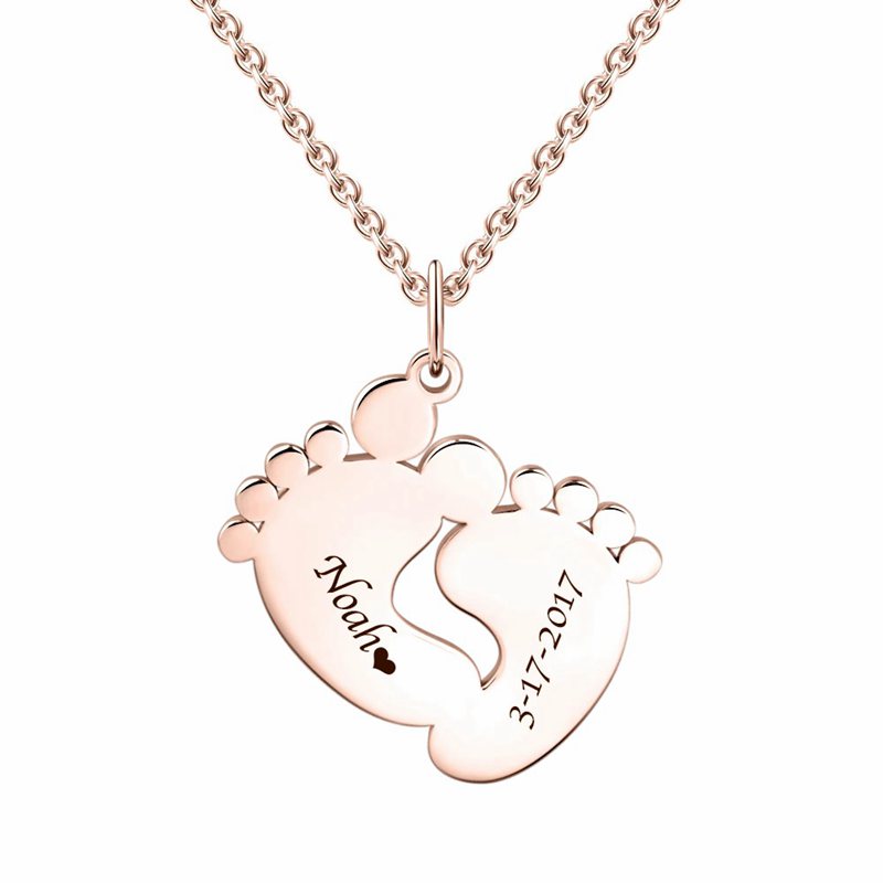 Baby Foot Mom Necklace