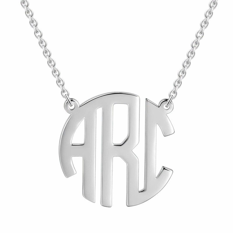 Custom Monogram Pendant Necklace Custom Monogram Pendant Necklace