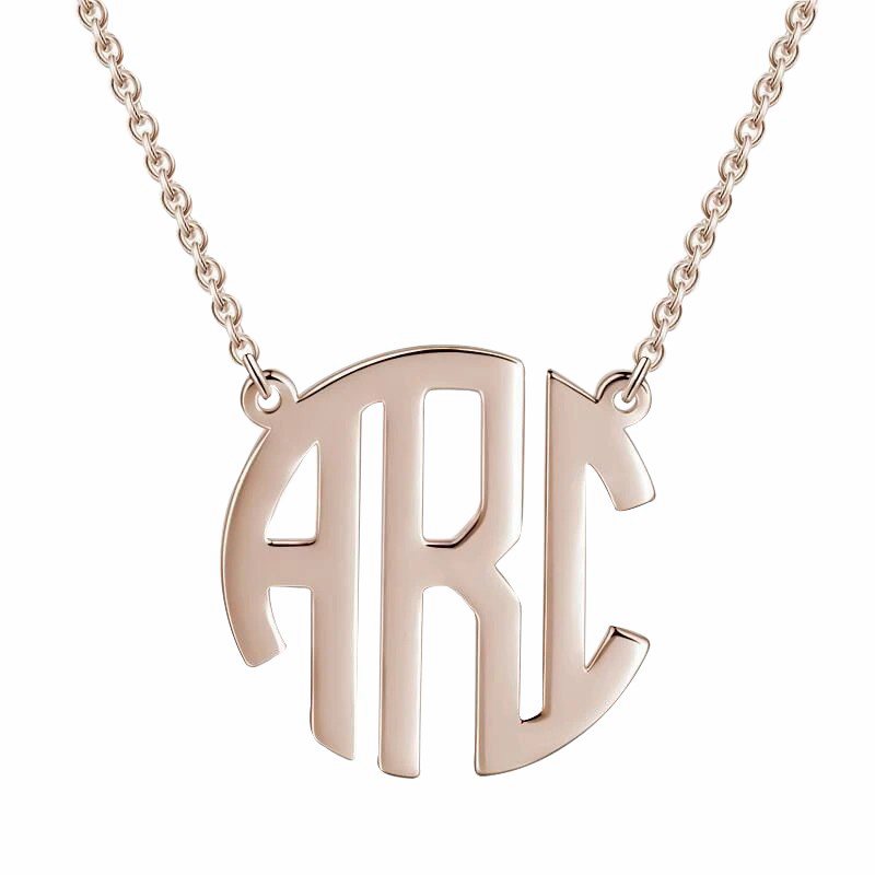 Custom Monogram Pendant Necklace