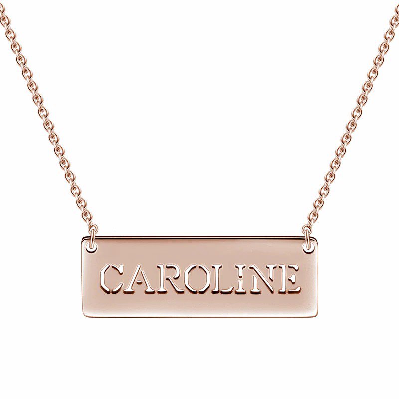 Engravable Bar Necklace