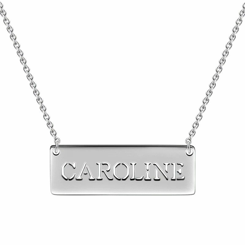 Engravable Bar Necklace