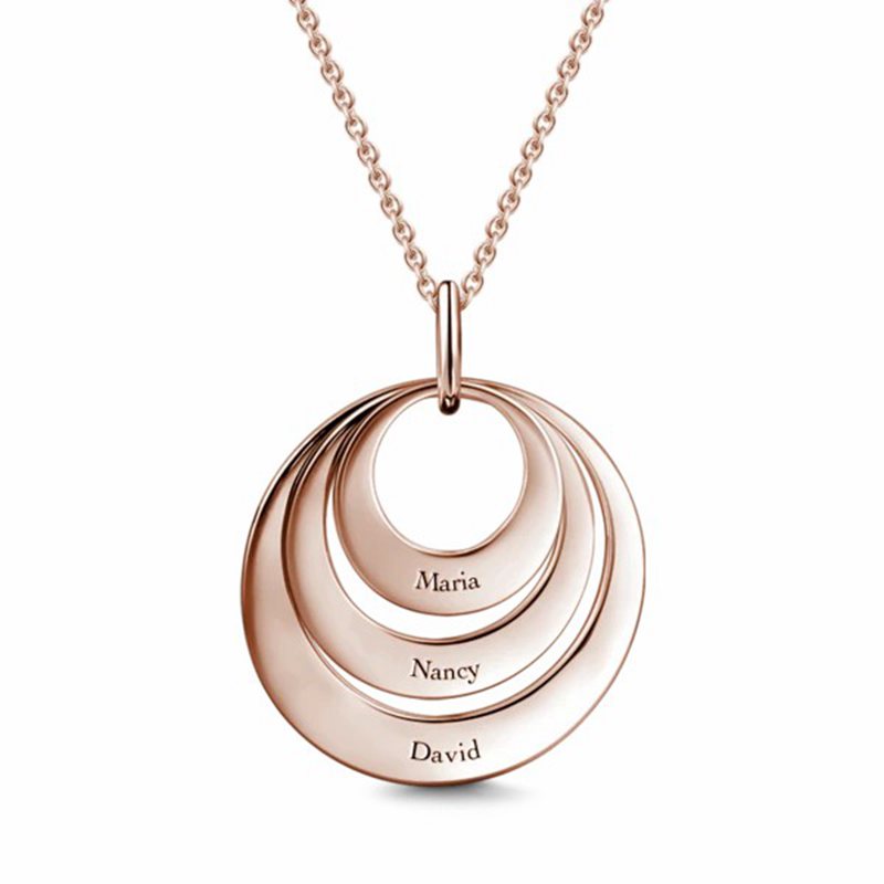 Engravable Three Disc Necklace
