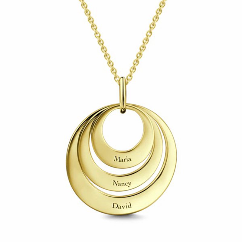 Engravable Three Disc Necklace