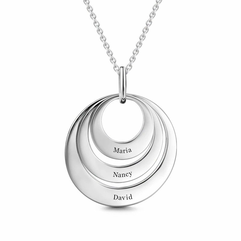 Engravable Three Disc Necklace