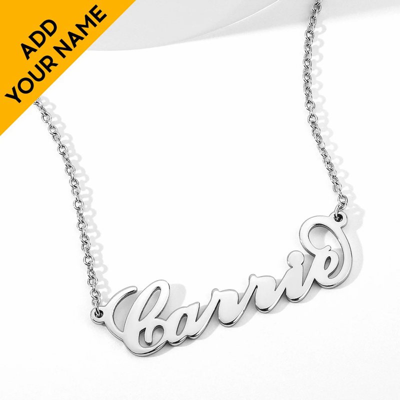 Gold Plated Carrie Name Necklace