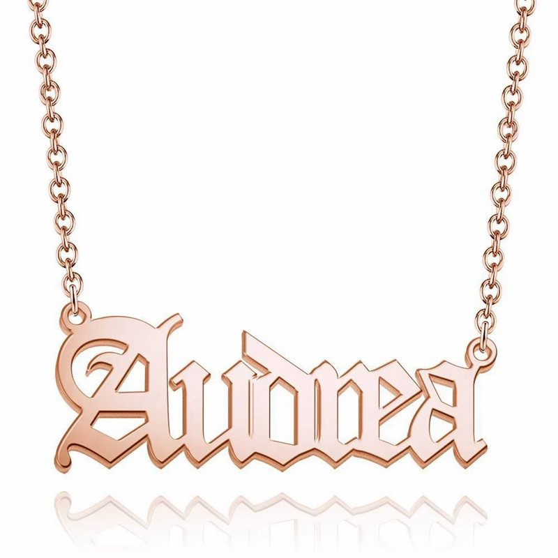 Old English Name Necklace Old English Name Necklace