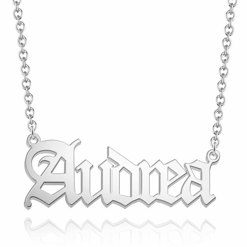 Old English Name Necklace