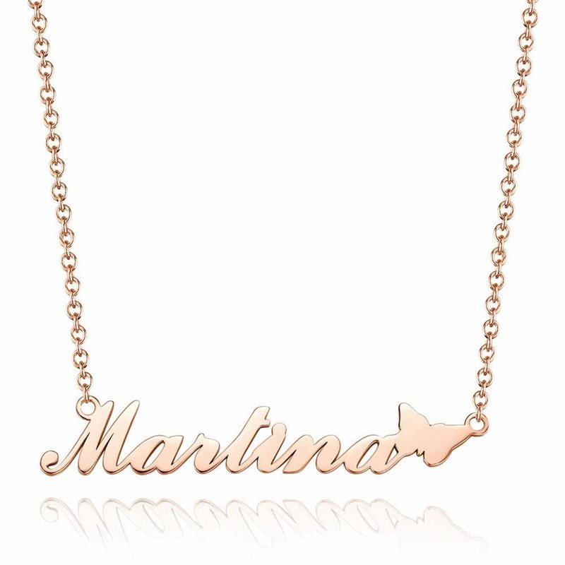 Personality Butterfly Name Necklace Personality Butterfly Name Necklace