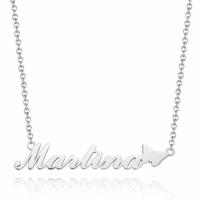 Personality Butterfly Name Necklace