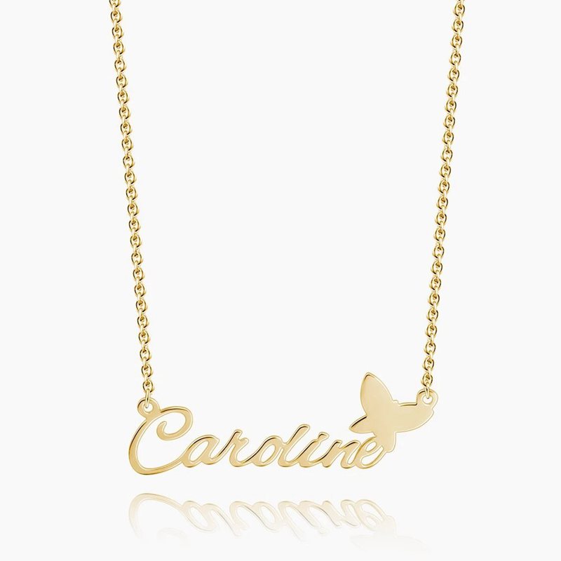 Personalized Name Necklace with Butterfly