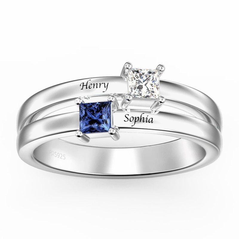 Custom Birthstone Promise Ring