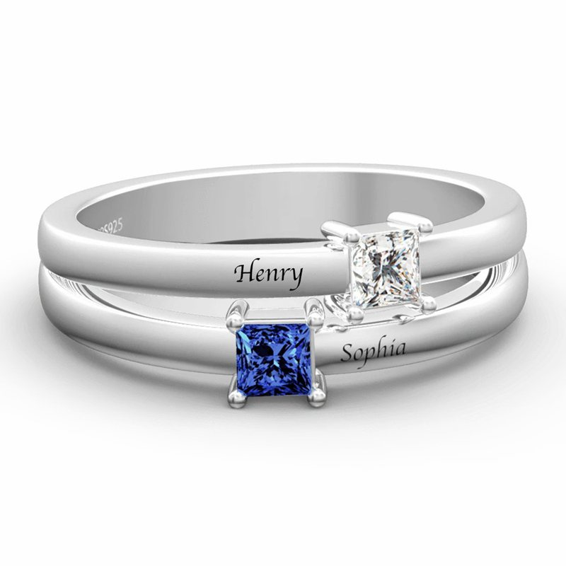 Custom Birthstone Promise Ring