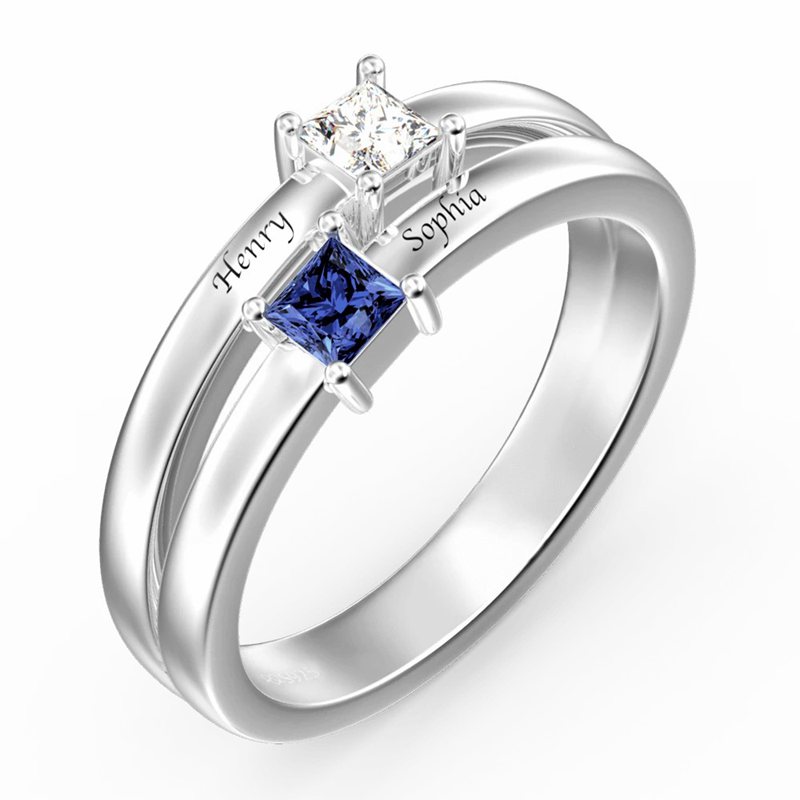 Custom Birthstone Promise Ring
