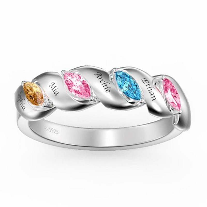 Personalized Birthstone Promise Rings