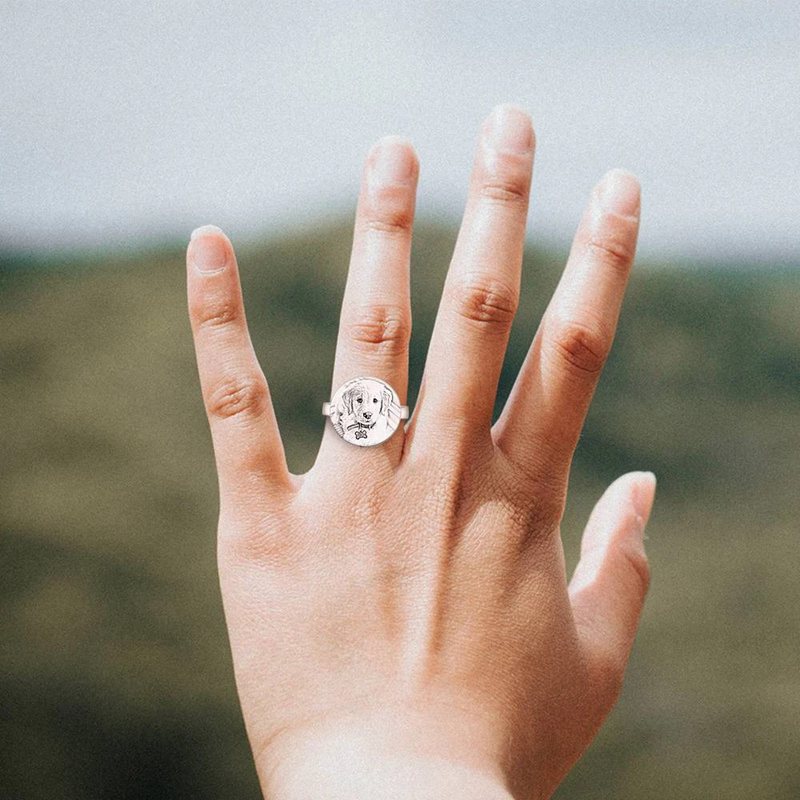 Round Photo Engraved Ring