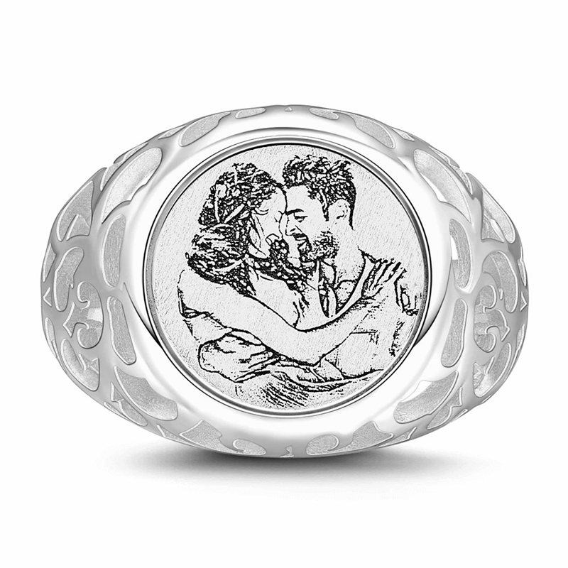 Women’s Photo Engraved Ring