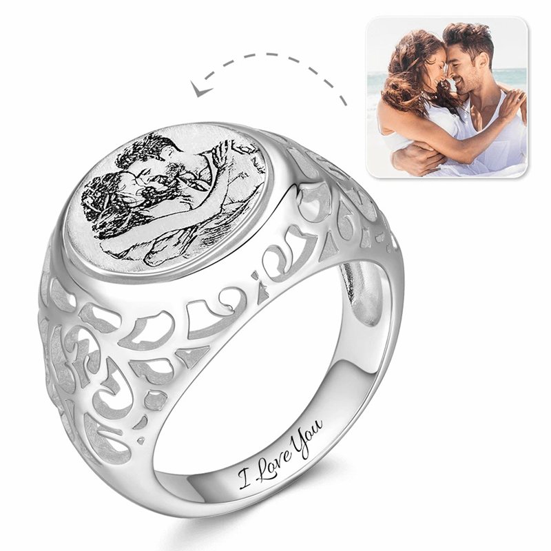 Women’s Photo Engraved Ring