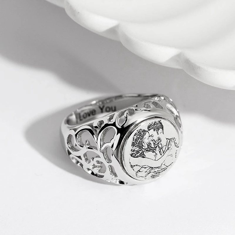 Women’s Photo Engraved Ring