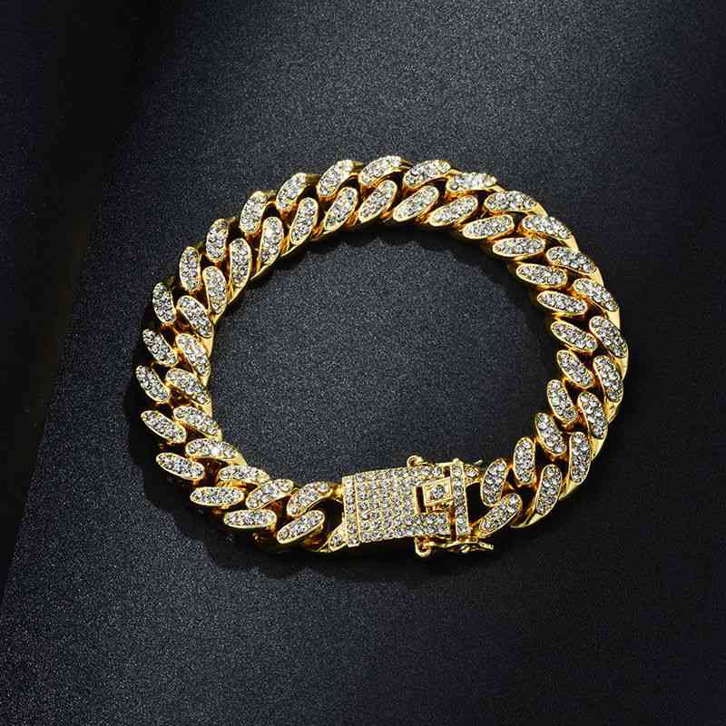 Miami Cuban Bling Iced Out Full AAA Crystal
