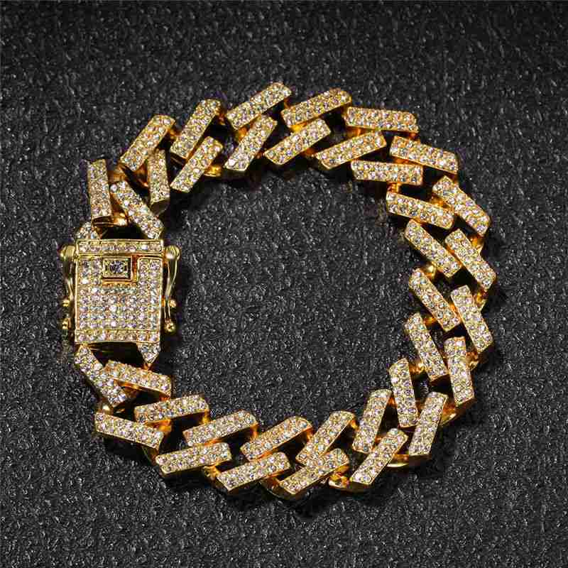 Zircon Rhinestone Paved Rhinestone Men's Bracelets