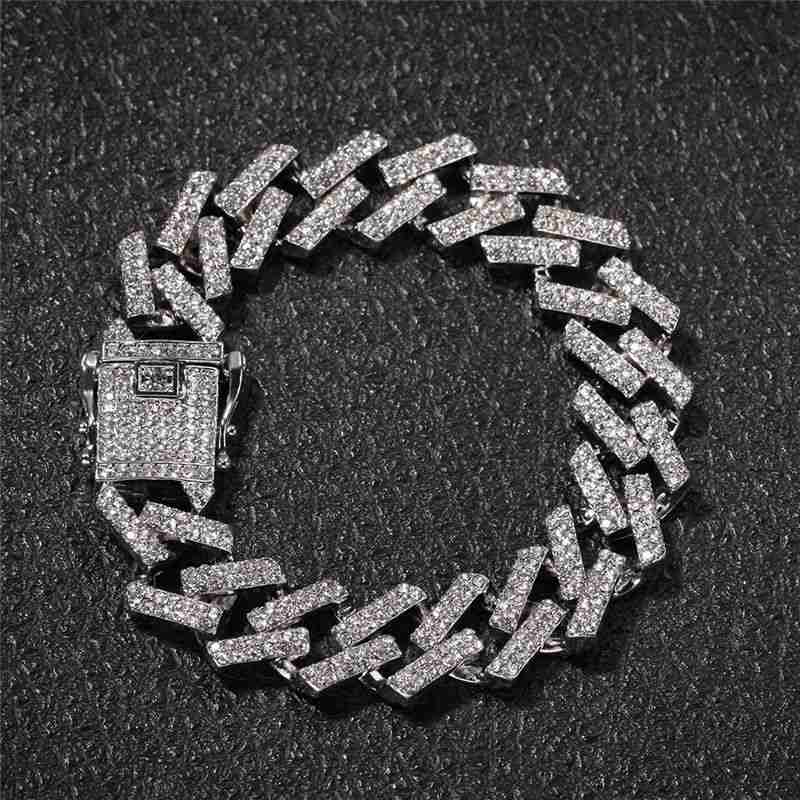 Zircon Rhinestone Paved Rhinestone Men's Bracelets