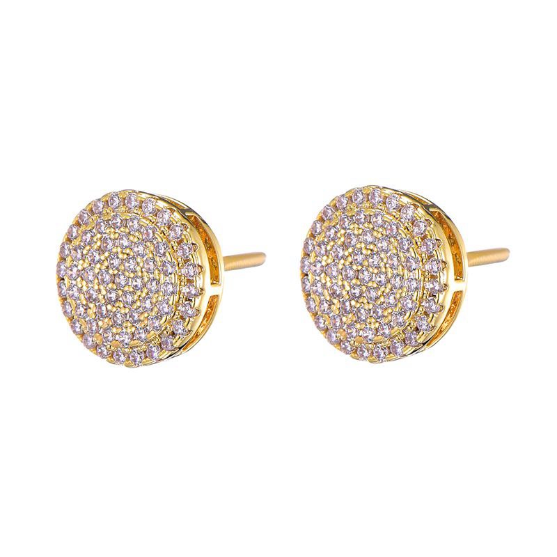 CZ Stone Round Bling Stud Earring