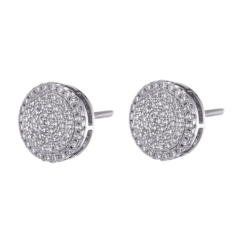 CZ Stone Round Bling Stud Earring